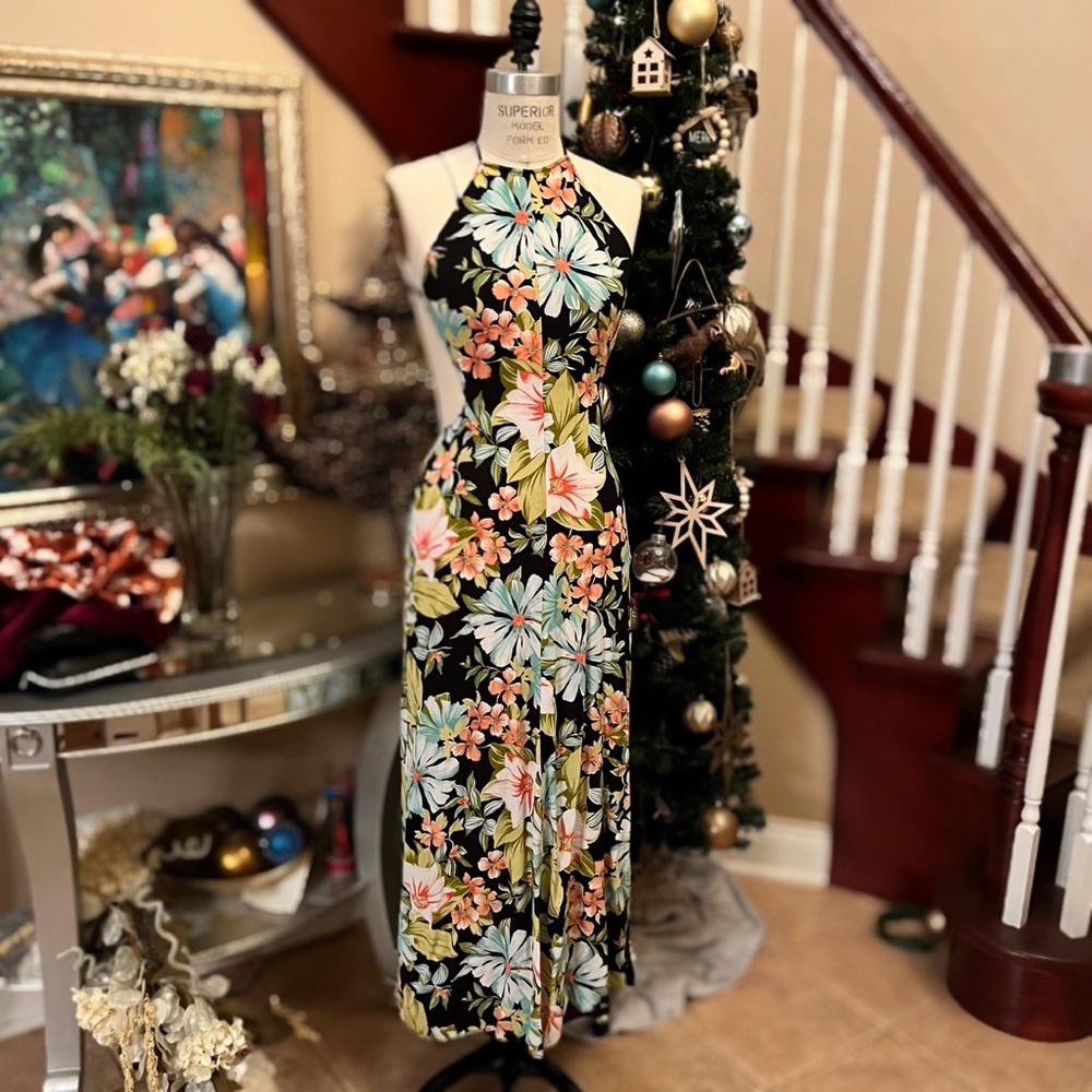 Reformation floral backless dress